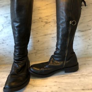 Fiorentini + Baker Emma tall leather lave up boots black 36. fits like a 7